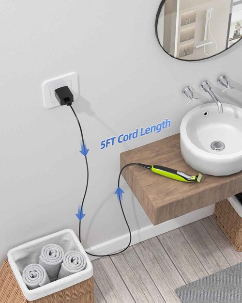 5V Fast Charger Fit for Philips Norelco 2400 3900 2600 3600 5400 X5000 7200 7800 i9000 Series Wet and Dry Electric Shaver, Model X3001 S3243 X3052 S3341 S5880 X5004 X5006 S7887 S7885