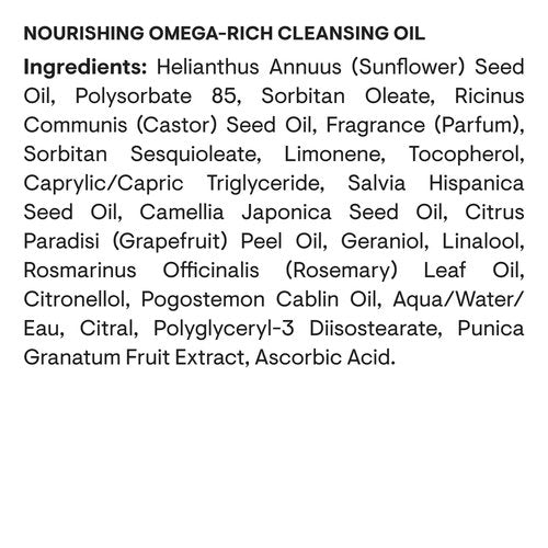 ELEMIS Nourishing Omega-Rich Cleansing Oil; Skin Conditioning Cleansing Oil, 6.5 Fl Oz