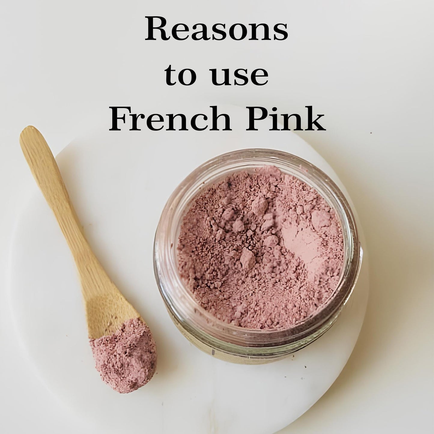 French Pink Clay powder by mi nature | 227g(8 oz) (½ pound) | Montmorillonite Pink-Clay | French Rose Clay | Face mask | 100% natural powder