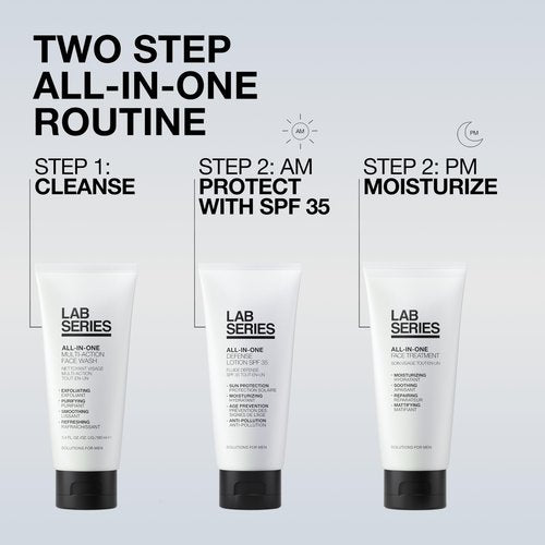 Lab Series All-In-One Men's Skincare Set - Essential Skin Care Routine Kit Includes Men's Face Scrub - Facial Lotion for Men