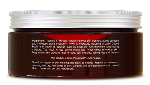 Seven Minerals, Natural Magnesium Cream for Pain Calm, Leg Cramps, Sleep & Muscle Soreness With Moisturizing Organic Cocoa Butter & Vitamin E - No Harmful Ingredients USA Made Safe for Kids (8 fl oz)