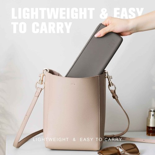 FERYES Silicone Makeup Brush Bag – Elegant Cosmetic Brushes Pouch Bag with YKK Zipper, Travel Makeup Tools Organizer Bag -Light Brown