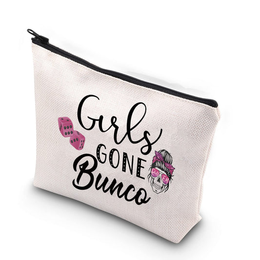 TSOTMO Funny Bunco Gift Girls Night Out Gone Bunco Bunco Party Girls Zipper Pouch Makeup Bag (Girls Gone Bunco)