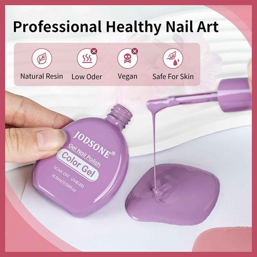 JODSONE 30 Colors Gel Nail Polish Set Same Color Same Bottles 6 PCS of Functional Gel Polish