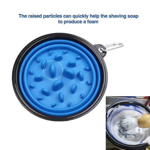 Ezcora Shaving Bowl Foldable Shaving Soap Bowl for Shave Cream, Silicone Shaving Cup for Wet Shaving for Men Easy to Carry