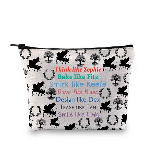 XYANFA KOTLC Gifts KOTLC Makeup Bag Fans Gift Bookish Gift Merch KOTLC Reader Cosmetic Bag(Think Like Sopphie makeup bag)