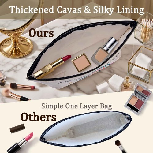 RolenBox 50th Birthday Gifts for Women Her 1975 Anniversary Small Cosmetic Travel Pouch Makeup Bag 50 Year Old Birthday Decorations Party Favors for Mom,Wife,Sister,Friend,Mothers Day