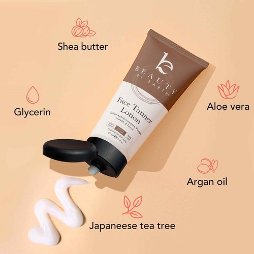 Face Tanner Made with Natural & Organic Ingredients and Kabuki Face Brush for Self Tanner Application