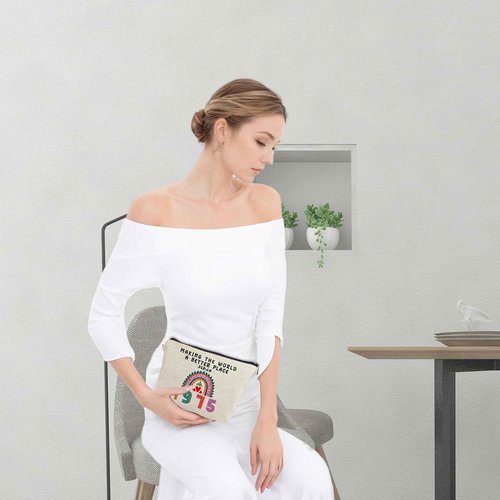 ancpeany 50th Birthday Gifts for Her, Funny 1975 50th Birthday Decorations Makeup Bag, Anniversary 50 Old Year Gift Ideas for Women, Wife, Sister, Mom, Aunt, Cool Cosmetic Travel Bag for Mothers Day