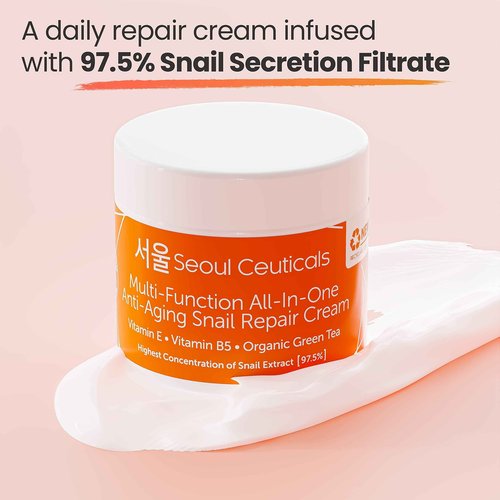 SeoulCeuticals Kojic Acid Serum + Snail Mucin Cream - Korean Anti Aging Skincare Set