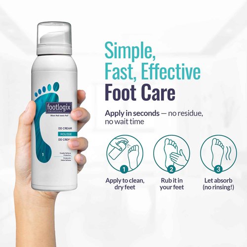 FOOTLOGIX DD Cream Mousse, White, 4.23 Ounce