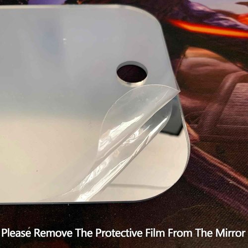 Shatterproof Shower Mirror Fogless for Shaving,(Medium 8x6 in) Anti Fog Shaving Mirror No Fog Free Holder NO-Drilling Waterproof, Small Wall Mounted Bathroom Accessories Camping Hanging Men