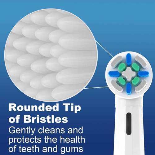 IO Replacement Heads Compatible with Oral B iO 2/3/4/5/6/7/8/9/10 Series Electric Toothbrush, Brush Heads with Medium Bristles Compatible with Oral B iO for Gentle Dental Care (8 Black/White)