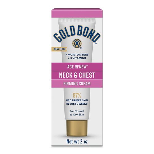 Gold Bond Age Renew Neck & Chest Firming Cream, 2 oz., Clinically Tested Skin Firming Cream & Age Renew Crepe Corrector Body Lotion, Replenishing & Smoothing Formula, 14 oz.