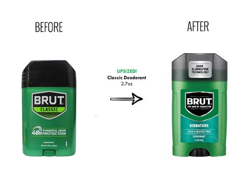 Brut Deodorant Signature Fragrance 2.7 oz / 76 g (Pack of 6)