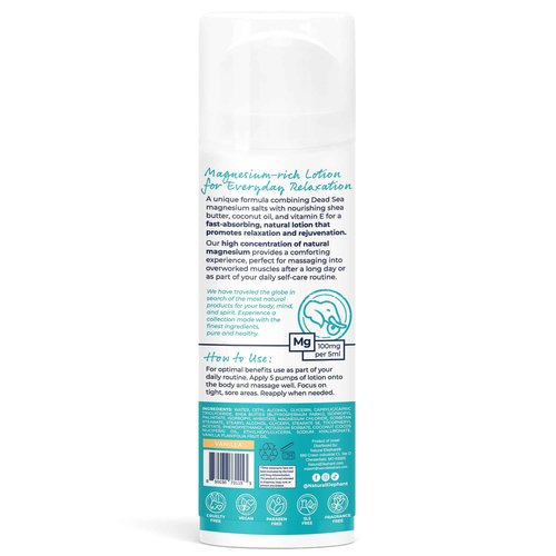 Natural Elephant Dead Sea Magnesium Lotion – Unscented Body Moisturizer | Topical Magnesium with Dead Sea Minerals – 5 oz (150 ml)