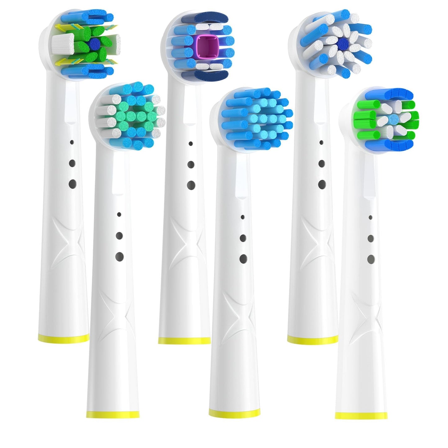 ITECHNIK Replacement Brush Heads Compatible with Oral b Braun Electric Toothbrush, 8Pack White Toothbrush Heads