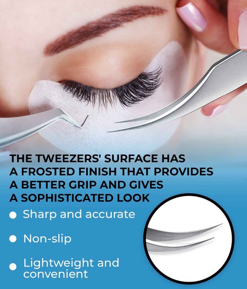 Stacy Lash Extra Strong Evolution Eyelash Extension Glue 10ml & STL-1 Isolation Tweezers for Extensions/Black Adhesive 1-2 Sec Drying Time/Precision Stainless Steel Tool/Professional Supplies