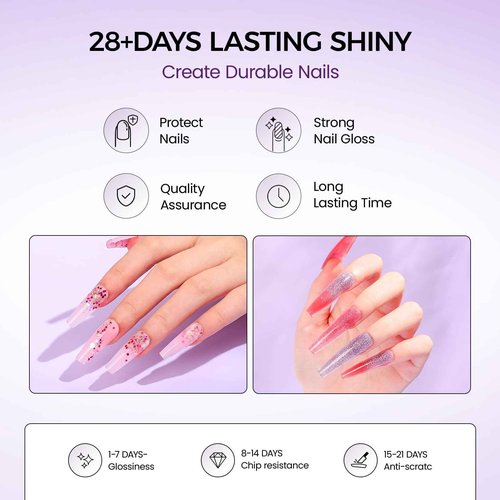 VANSISOS Poly Nail Gel Starter Kit：Poly Nail Gel Kit with Lamp 6 Colors Professional Kit with Base Top Coat Nude Clear Complete Kit for Beginners Nail Solutions DIY at Home