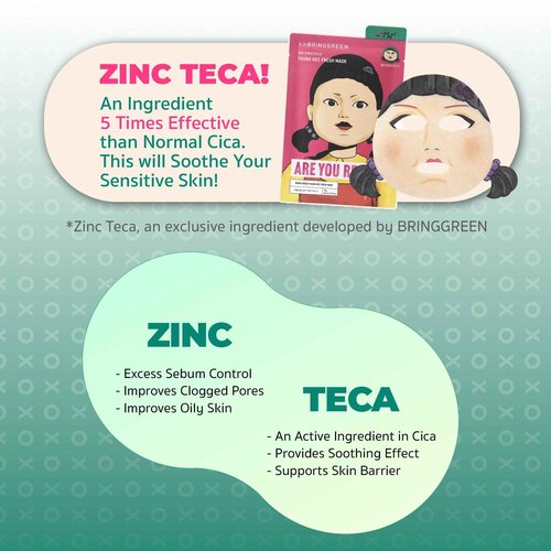 BRING GREEN X NETFLIX SQUID GAME Edition Fresh Facial Mask 10ea (TEA TREE CICA 5ea + YOUNGHEE 5ea)