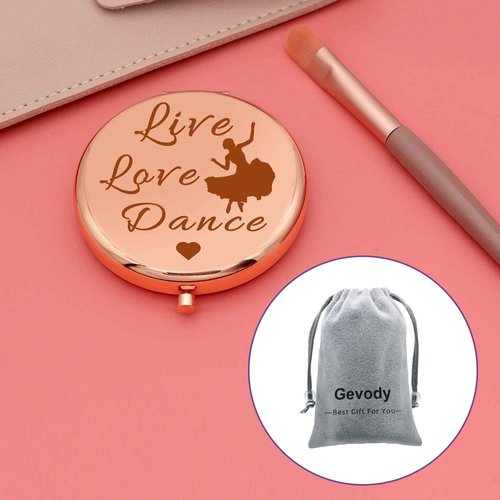 Dance Lover Gift Dance Teacher Gifts Compact Makeup Mirror Dance Gift for Ballet Girl Ballerina Dancer Daughter Graduation Birthday Gift Compact Mirror Ballet Tap Jazz Modern Dance Recital Gift