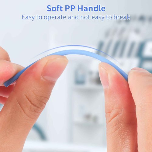 Annhua 400 PCS Disposable Micro Applicator Dental Brush Bendable, Application Micro Swabs for Eyelash Extensions, Personal Care, Cleaning and Painting - Regular Tips|Blue