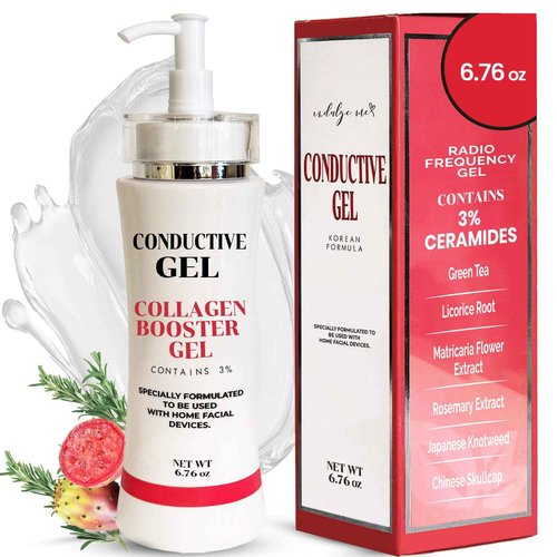 Conductive Gel – Collagen, Ceramide and Hyaluronic Acid, This Gel Primer works as a Face Mask too, Nutrient Dense Ingredients, Many Extracts Imported from Korea. Perfect for Your Microcurrent Device