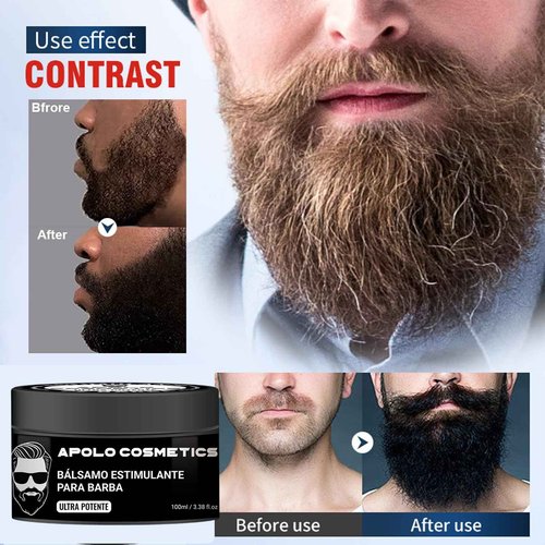 Para Barba, Estimulante De Barba, Beard Balm for Men, Crecimiento De Barba Para Hombre, Mustache Wax, Bálsamo Para Barba, Original Moisturizes & Strengthens Para Crecer La Barba Rapido Beard (1 PCS)