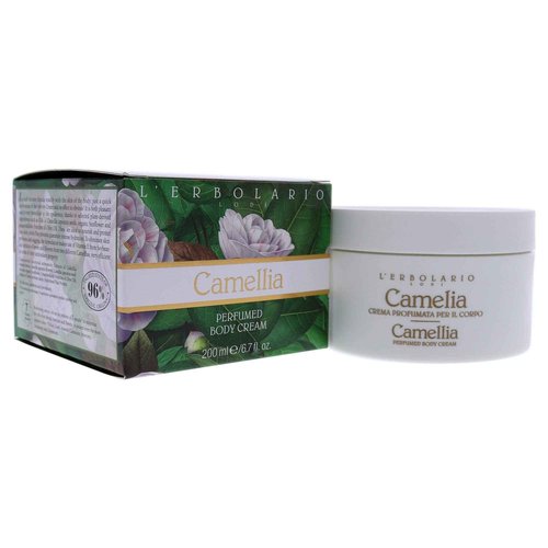 L’Erbolario Body Cream – Moisturizing Body Butter – Nourishes, Protects with Camellia Oils – Floral Scented Antioxidant Skin Care – Camellia – 6.7 oz