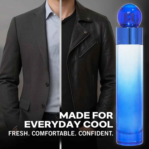 Perry Ellis 360° Very Blue Eau De Toilette Spray for Men - Mens Cologne, Long Lasting Perfume, EDT, Fragrance with Notes of Bergamot, Pear & Musk - 3.4 fl oz (100 mL)