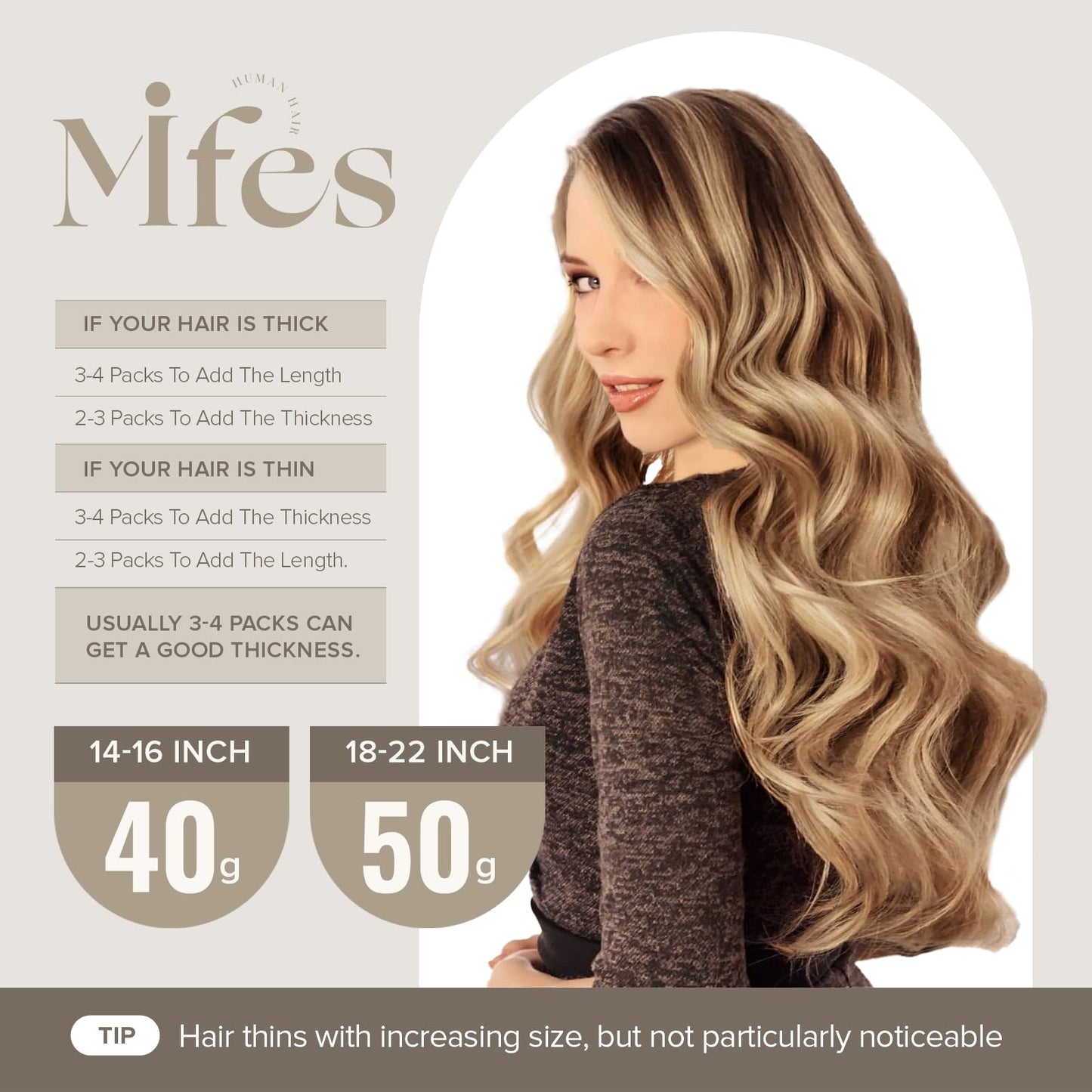 Mifes Tape in Hair Extensions Human Hair #P4/27 Balayage Color 20pcs/40g 14 Inch Chocolate Brown to Honey Blonde Highlight Tape in Human Hair Skin Weft Human Hair Extensions