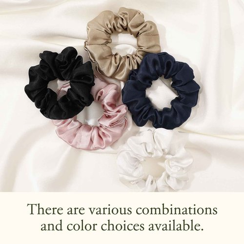 LILYSILK 100% 22MM Silk Hair Scrunchies for Sleeping & Hair Care, 100% Silk Bonnet for Daily Using or Sleeping