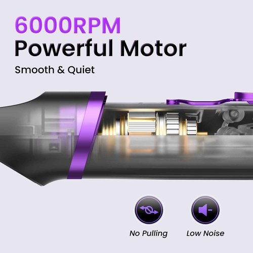Groin & Body Hair Trimmer for Men - Electric Shaver for Pubic Hair, Chest, Legs - Ball Pubic Groomer, LED Light, Replaceable Ceramic Blade Heads, USB-C Recharge Dock, Waterproof Hygiene Razor, Purple