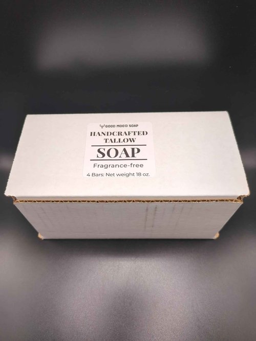 Handmade Grass-Fed Tallow Soap Bars, Fragrance-free, All Natural, perfect for sensitive skin