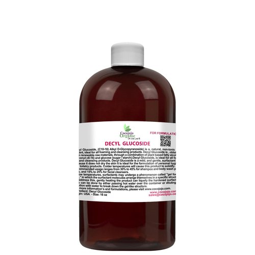 Dr Joe Lab Decyl Glucoside Natural Surfactant - Surfactants for Soap Making, Lauryl Glucoside, DIY Shower Gel, Skin Care, Body and Face Wash, Plant Derived, Natural - 16 Oz