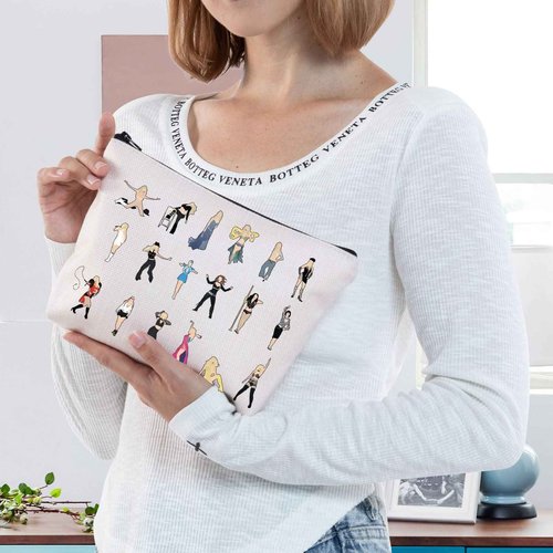 BWWKTOP Singer Album Cosmetic Makeup Bag Music Lover Gifts Singer Tour Makeup Zipper Pouch Bag Singer Lyrics Merchandise (Singer B S)