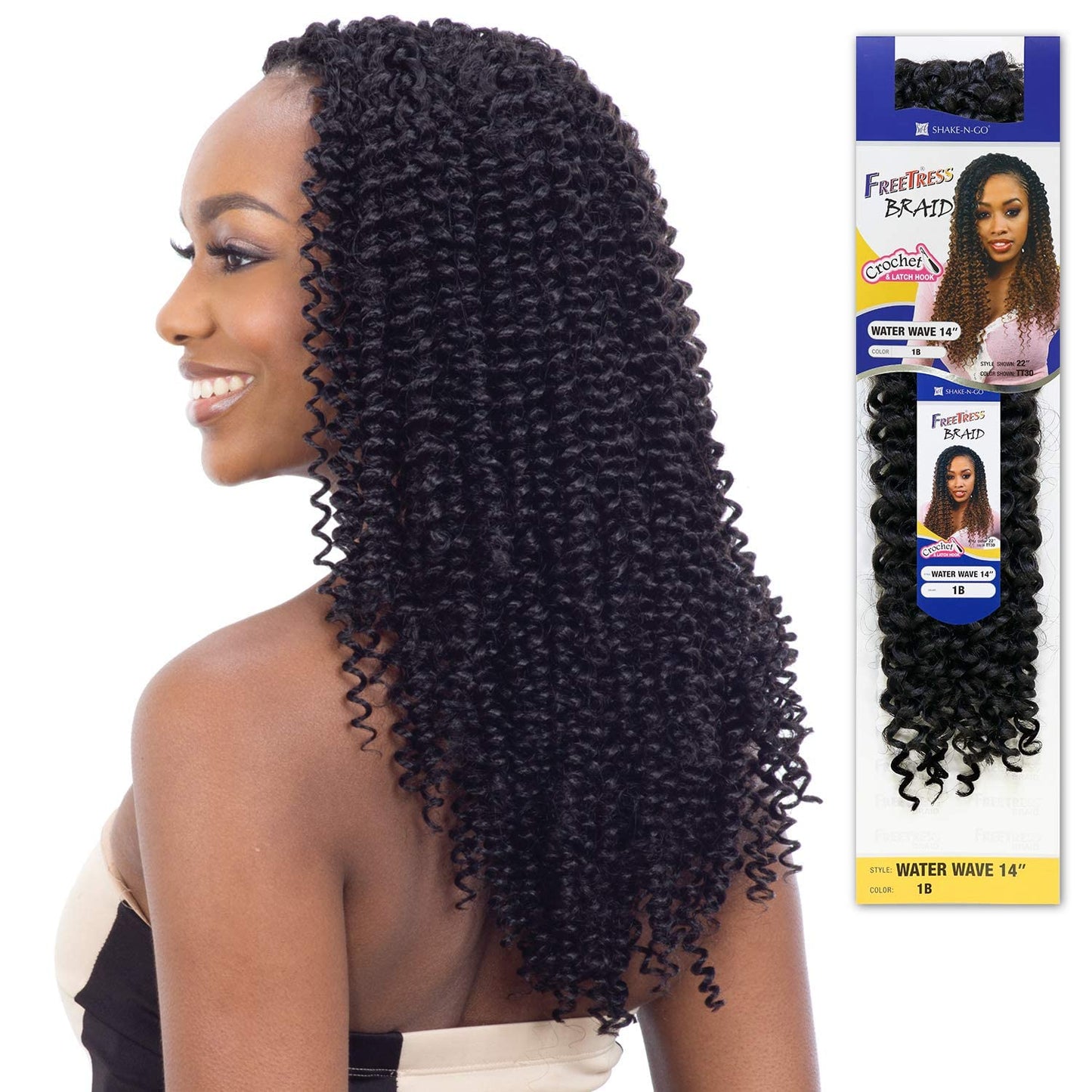 MULTI PACK DEALS! FreeTress Crochet Braids Water wave 14" (3-PACK, OT30)