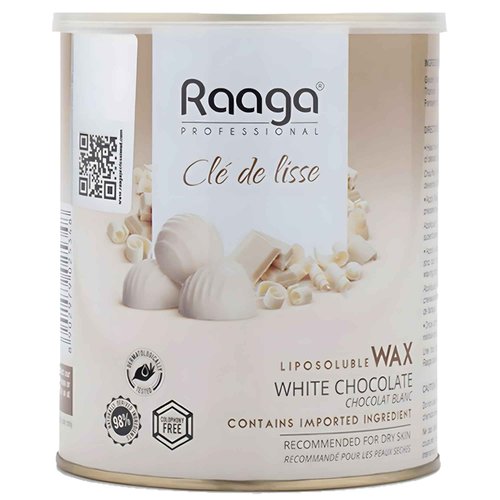Raaga Professional White Chocolate Liposoluble Body Wax | Soft Wax for Hair Removal | Gently Removes Unwanted Hair & Tan | Nourishes & Hydrates Skin | For Dry Skin | 27.05 Fl Oz/800ml