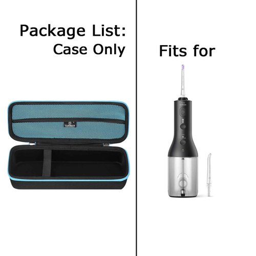 Tourmate Hard Case applicable Philips Flosser,Travel Case for Sonicare Flosser HX3826/HX3827/21, Cordless Power Flosser 3000 Storage Box (Only Box) (Black + Blue)