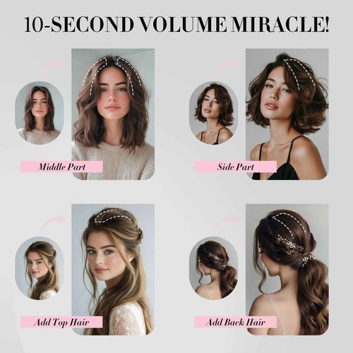 Clip in Short Hair Extensions Real Human Hair,Prokyvity Invisible Human Hair Clip in Extensions Short,(6inch&8inch)4 pieces Mini Extensions for volume or highligh,Medium Brown Mixed Dark Blonde