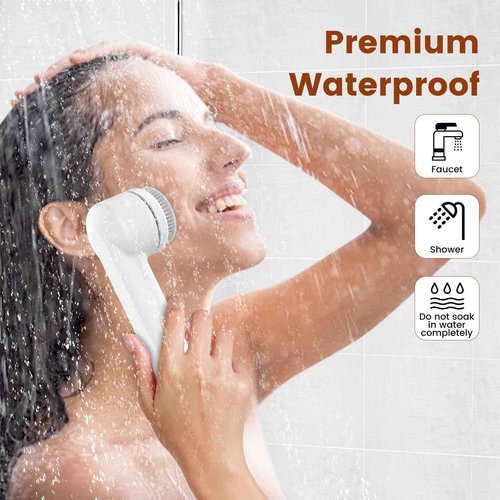 DOCOCO Facial Cleansing Brush, Electric Face Scrubber with 2 Rotational Directions, 3 in 1 Facial Brushes for Cleaning and Exfoliating, 3 Speeds Adjustable, Waterproof Face Wash Brush for Men Women