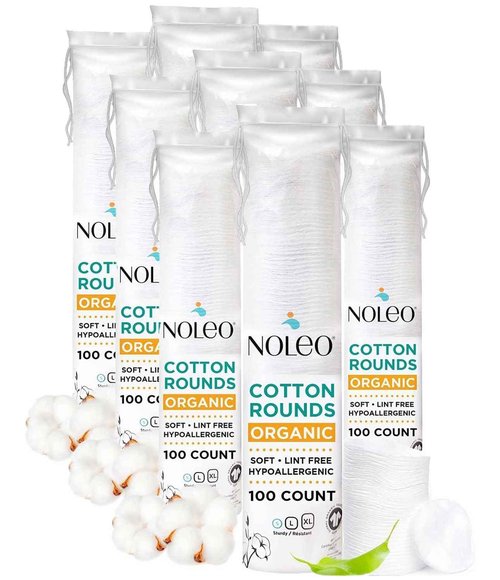 NOLEO Cotton Rounds (3x300 Count)