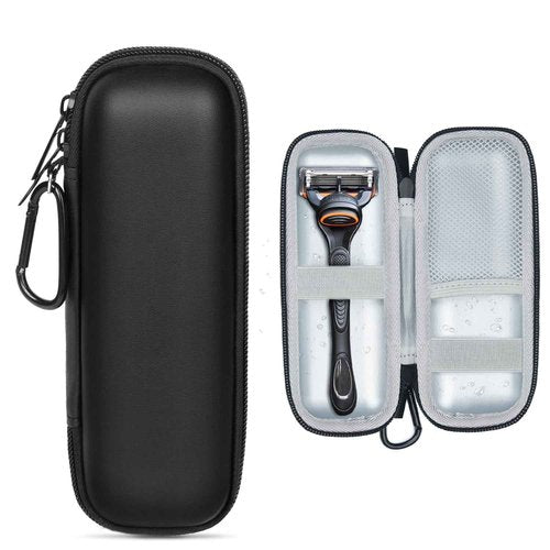 KXOYJAD Razor Travel Case for Gillette Fusion5, Mach3, ProGlide Shield Men's Razor & Harrys, Shockproof Waterproof Case