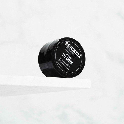 Brickell Men's Restoring Under Eye Cream for Men, Natural and Organic Anti Aging Eye Balm To Reduce Puffiness, Wrinkles, Dark Circles, Crows Feet and Under Eye Bags, 0.5 Ounce, Unscented