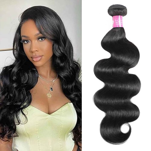 ADOIFAIR 12A Human Hair Bundles 22 Inch Body Wave Bundles Human Hair 100% Unprocessed Quick Weave Single Bundle Real Human Hair Extensions Natural Color