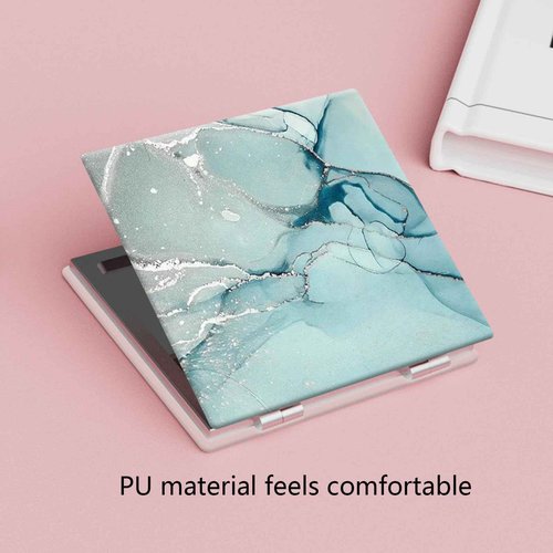 ZHU YU CHUN 6 PCS Daily Makeup Enlarge Makeup Square Small Purse Mirror Travel Portable Double-Sided Mirror, Gift for Girls, Women, Mothers (Apply Marbling)