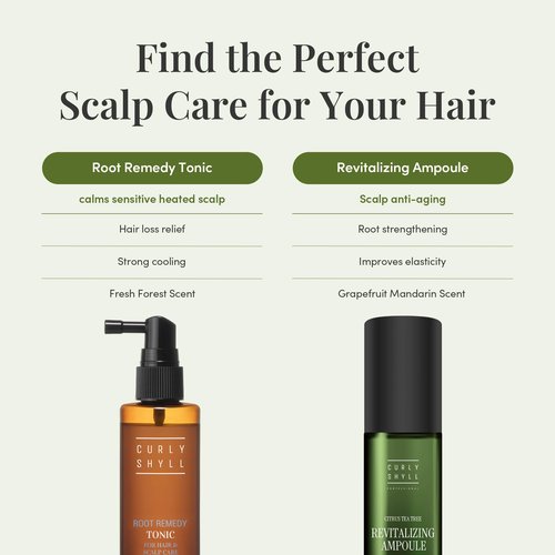 CURLYSHYLL Revitalizing Ampoule | Scalp Serum for Thinning Hair & Sensitive Scalp | Lightweight Daily Use | 50ml
