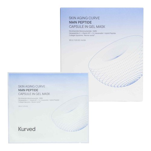Kurved Skin Aging Curve NMN Peptide Capsule in Gel Mask (35g / 1.23 Oz. X 4 EA)