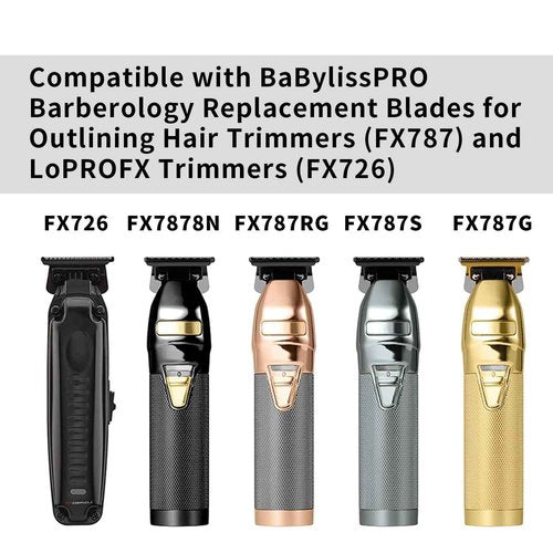 Professional FX DLC Replacement Blade FX707B Replacement Trimmer Blade compatible with BaByliss Barberology Trimmer Blade, compatible with BaByliss DLC 2.0 Trimmer Blade FX787 & FX726 Trimmer (Black)
