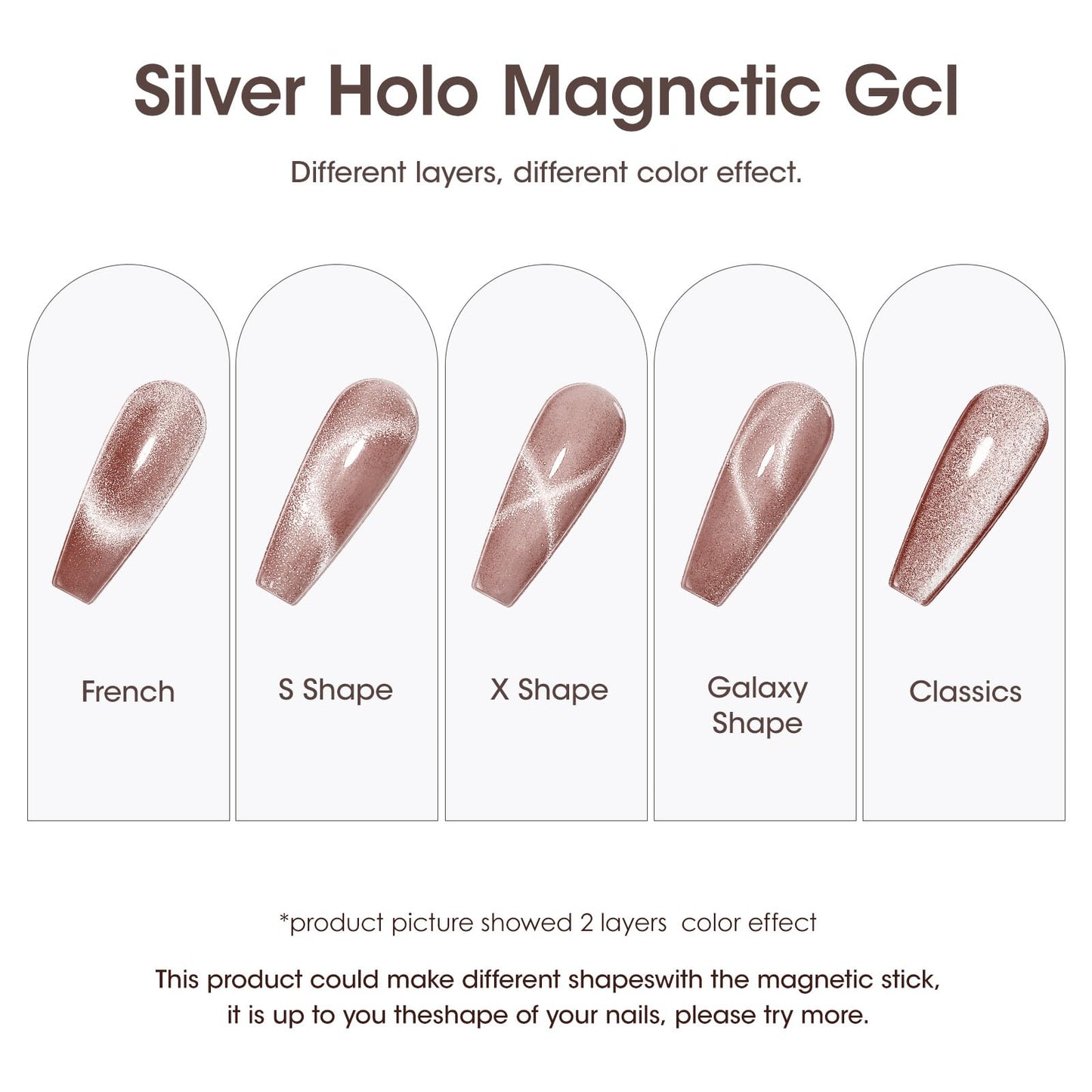 Gellen Glitter Cat Eye Gel Nail Polish Set - 6 Colors Magnetic Nail Polish with Magnet, Brown Pink Colors Gel Polish Soak off UV Nail Lamp, Salon Gel Manicure and Nail Art DIY at Home, Gift for Women